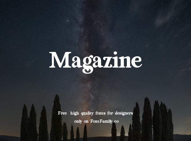Magazine Font