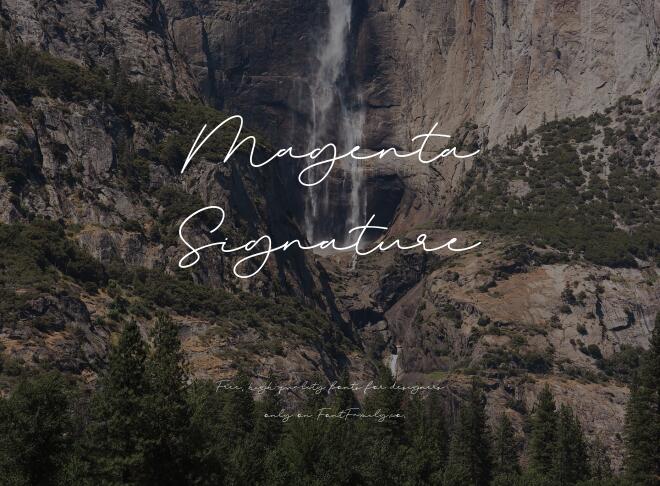 Magenta Signature Font