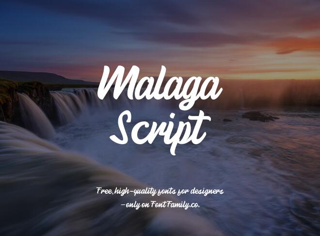 Malaga Script Font