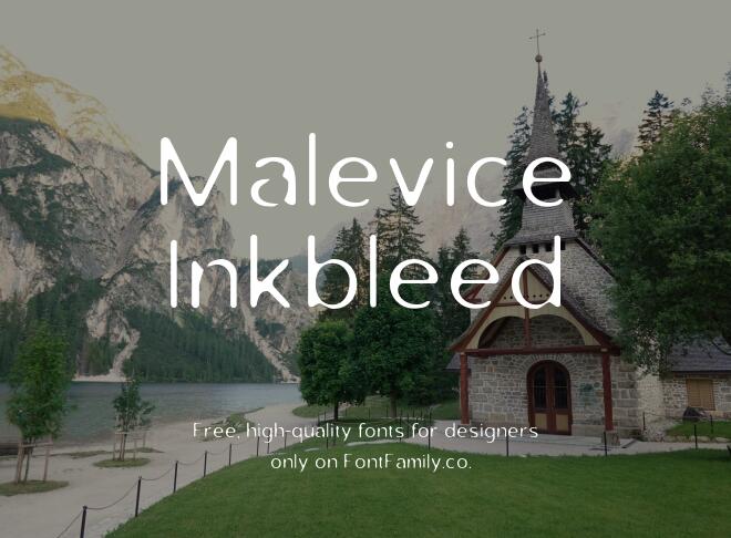 Malevice Inkbleed Font Family