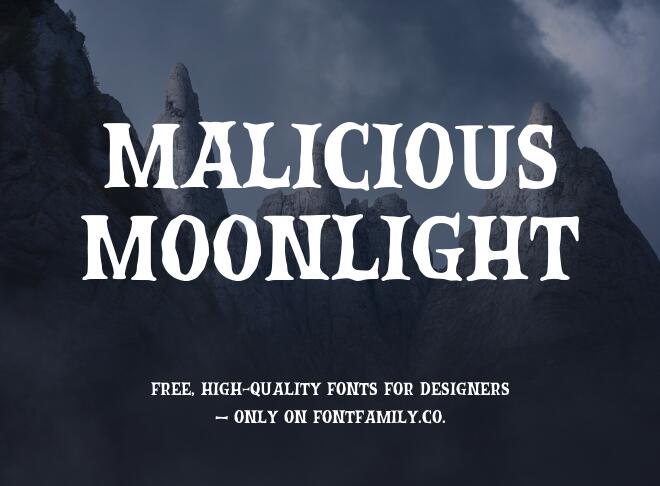 Malicious Moonlight Font