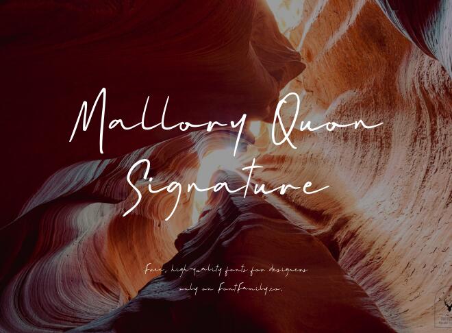 Mallory Quon Signature Font