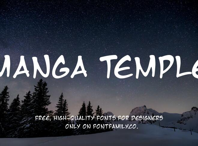 Manga Temple Font