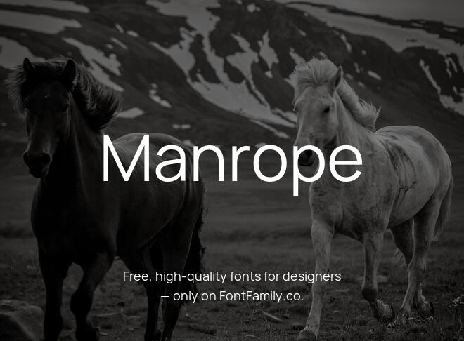 Manrope Font