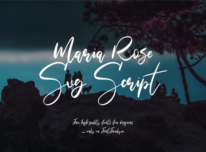 Maria Rose Svg Script Font