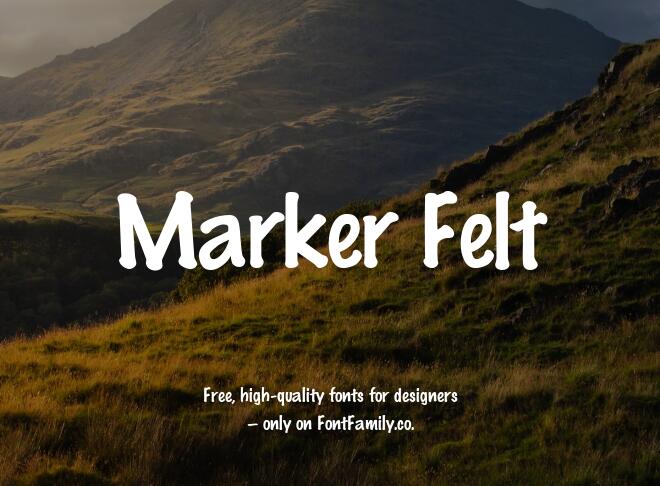 Marker Felt Font