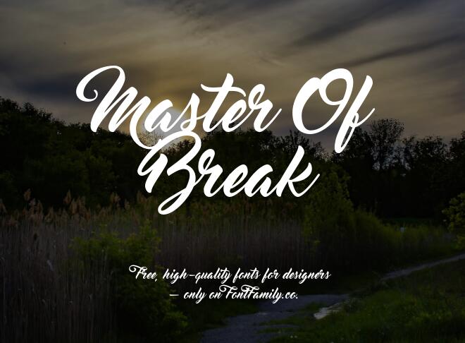 Master Of Break Font
