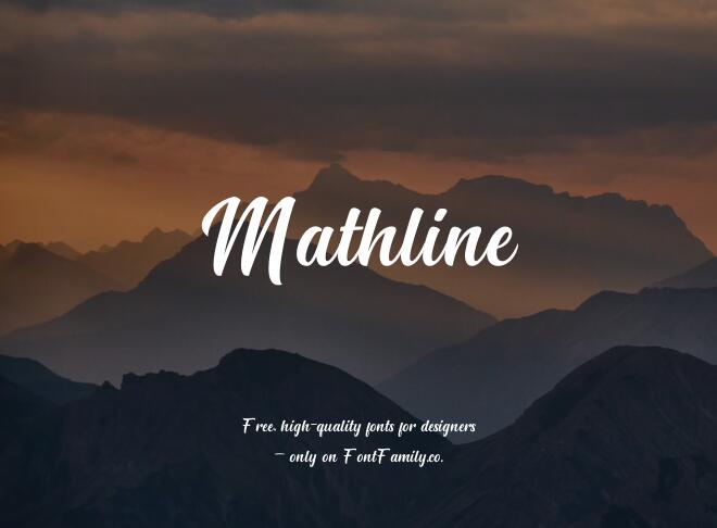 Mathline Font