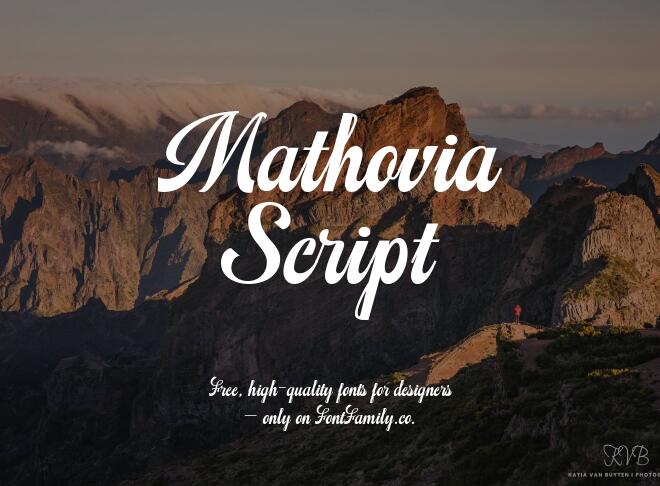 Mathovia Script Font