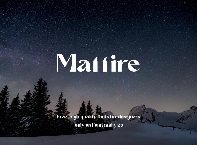 Mattire Font