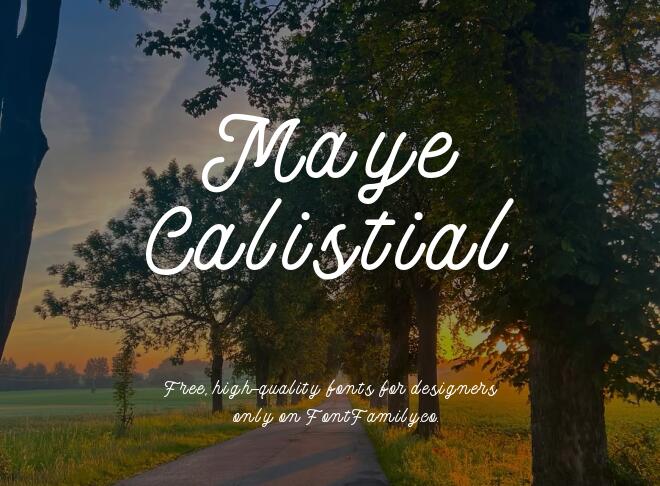 Maye Calistial Font