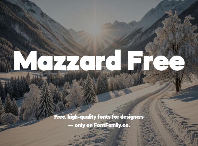 Mazzard Free Font