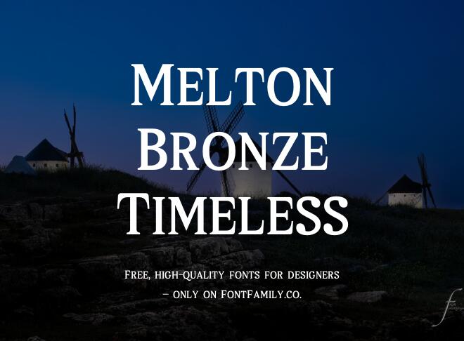 Melton Bronze Timeless Font