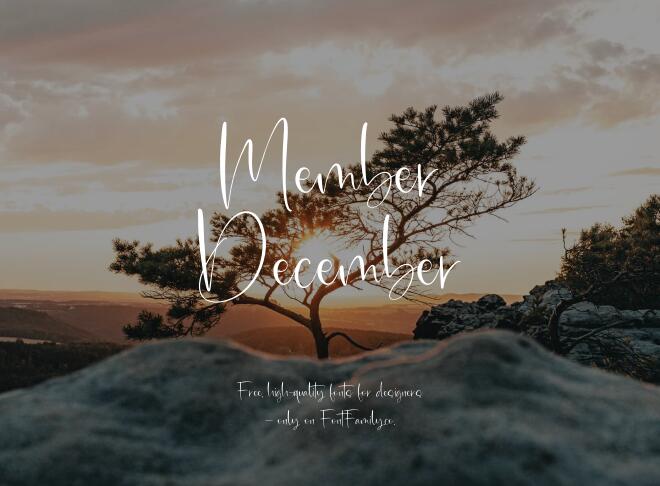 Member December Font