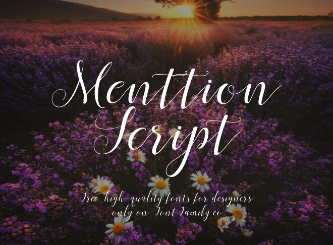 Menttion Script Font