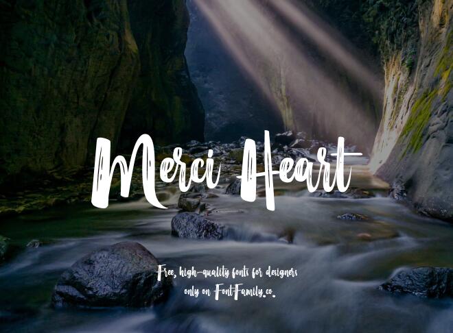 Merci Heart Font