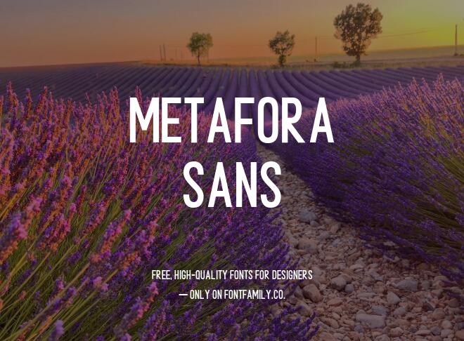 Metafora Sans Font