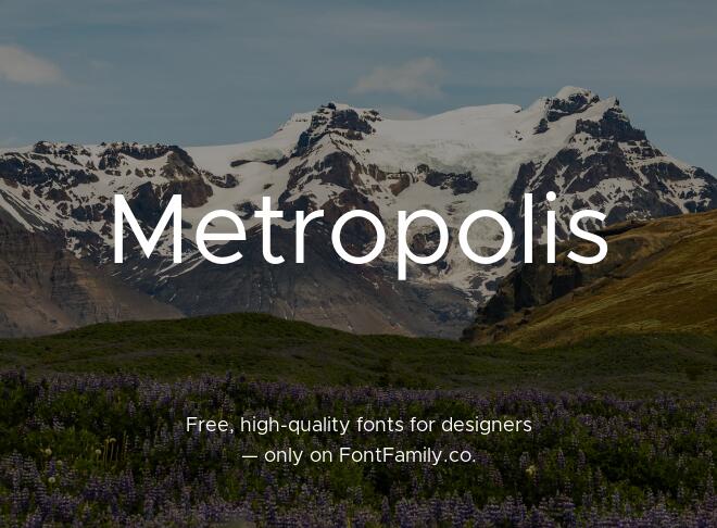 Metropolis Font
