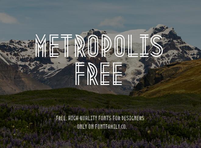 Metropolis Free Font