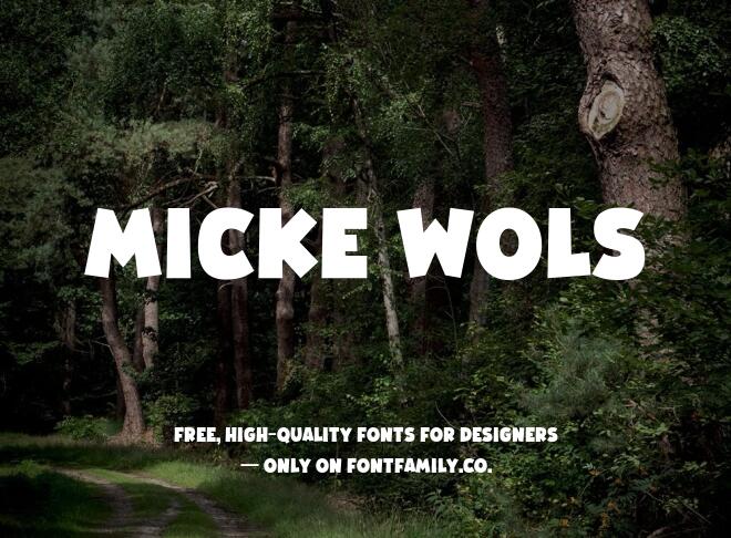 Micke Wols Font
