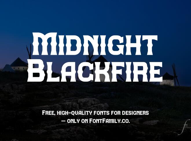 Midnight Blackfire Font