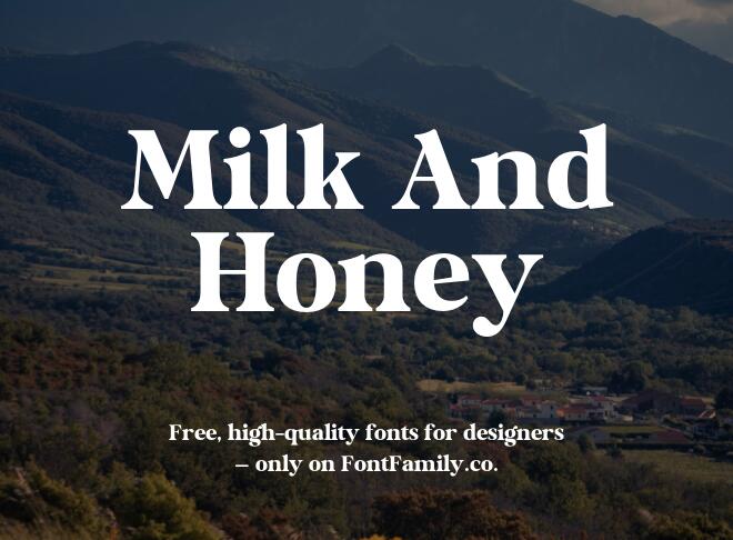Milk And Honey Font