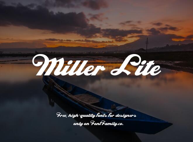 Miller Lite Font