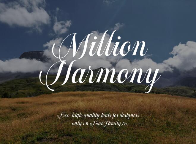 Million Harmony Font