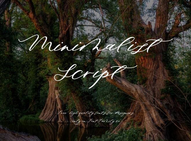Minimalist Script Font