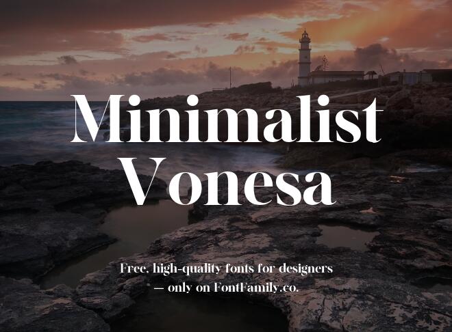 Minimalist Vonesa Font