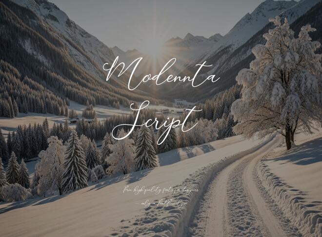 Modennta Script Font