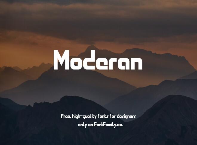 Moderan Font