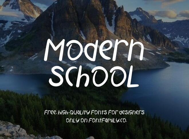 Modern School Font