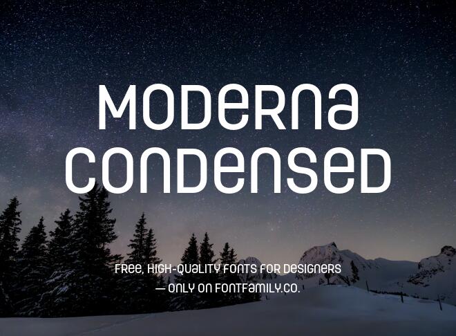 Moderna Condensed Font