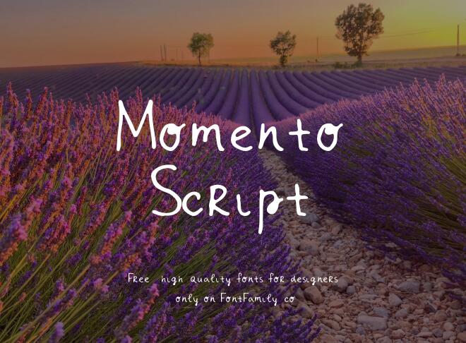 Momento Script Font