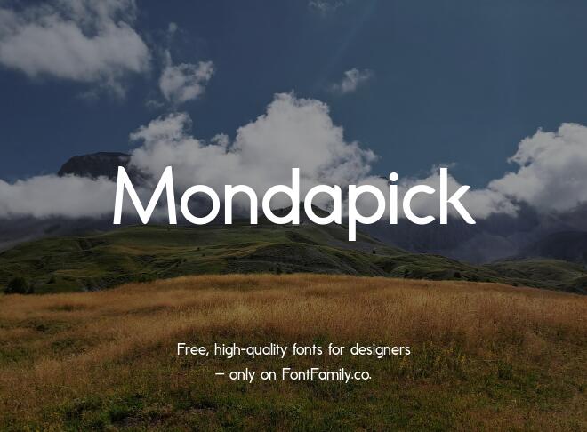 Mondapick Font