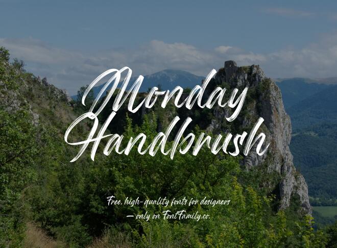 Monday Handbrush Font