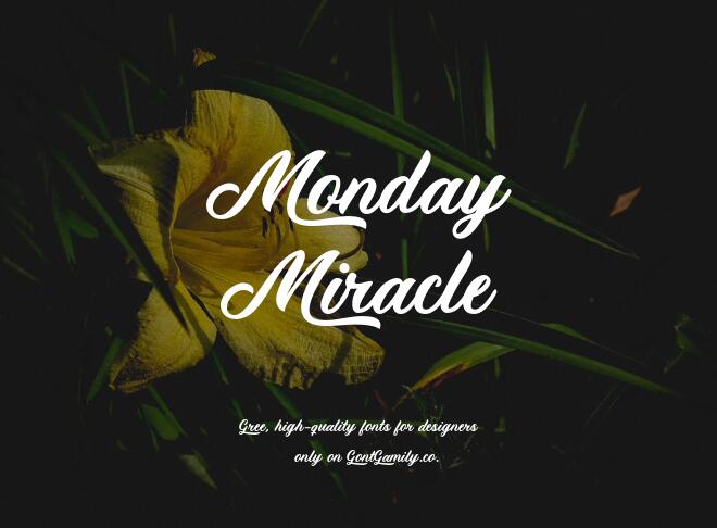 Monday Miracle Font