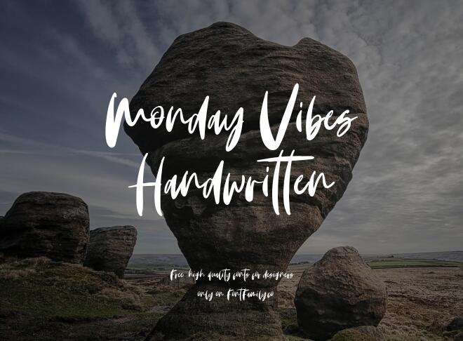Monday Vibes Handwritten Font