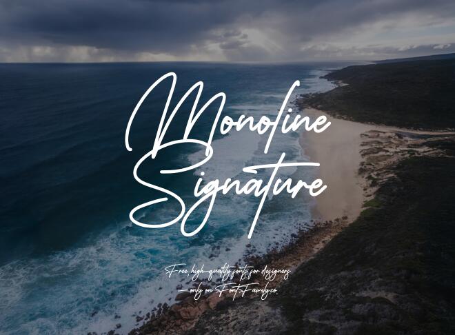 Monoline Signature Font