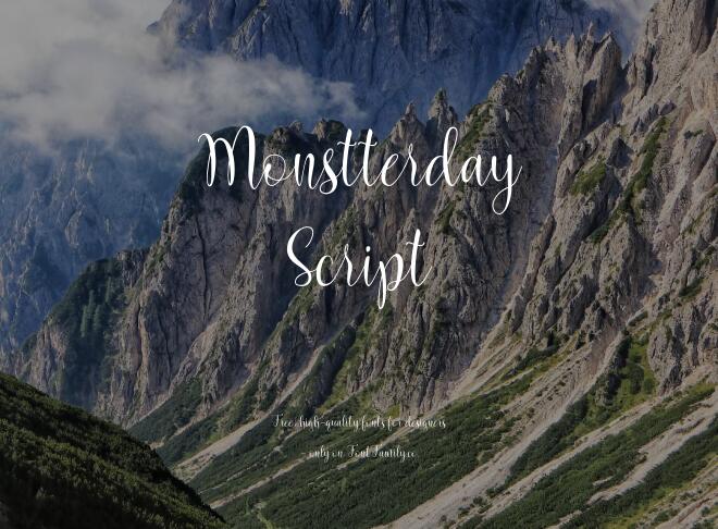 Monstterday Script Font