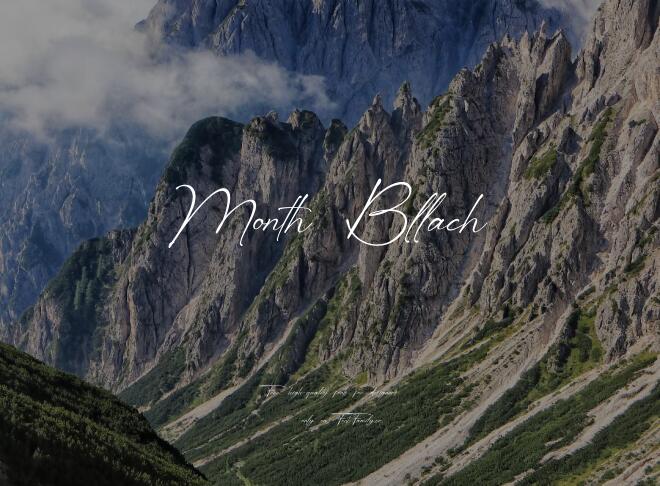 Month Bllach Font