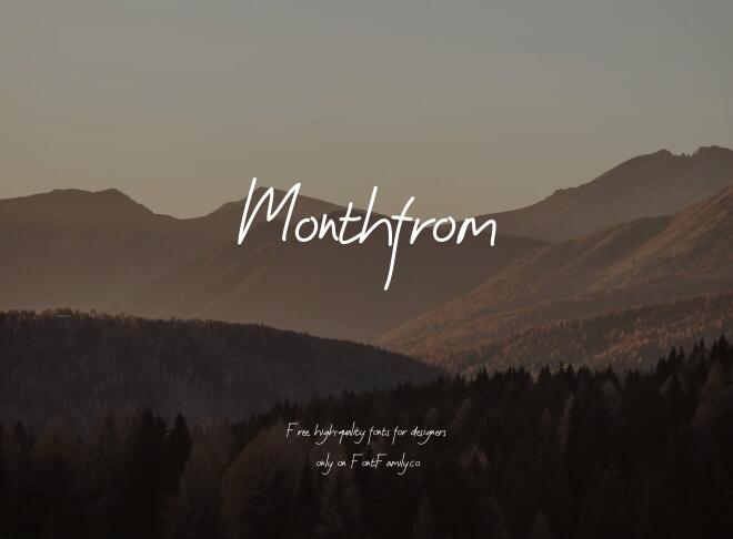 Monthfrom Font