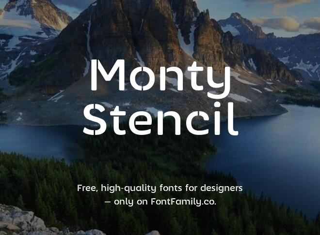 Monty Stencil Font