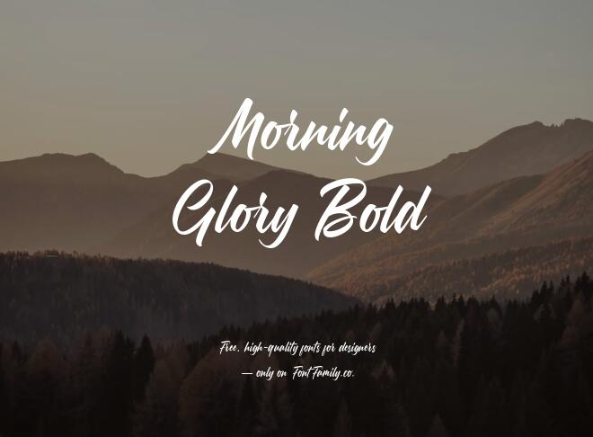 Morning Glory Bold Font