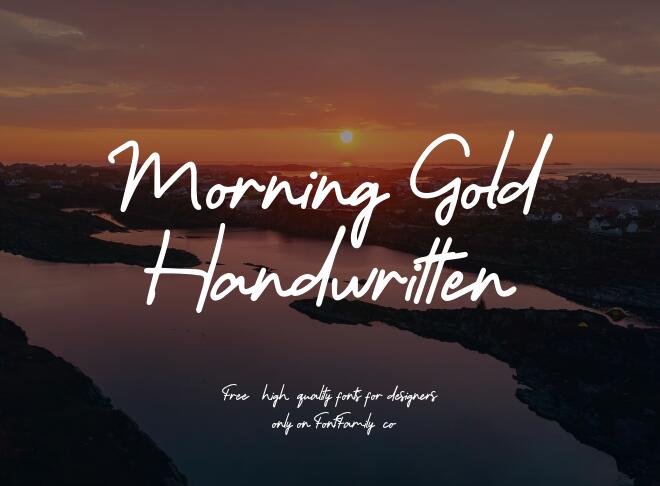 Morning Gold Handwritten Font