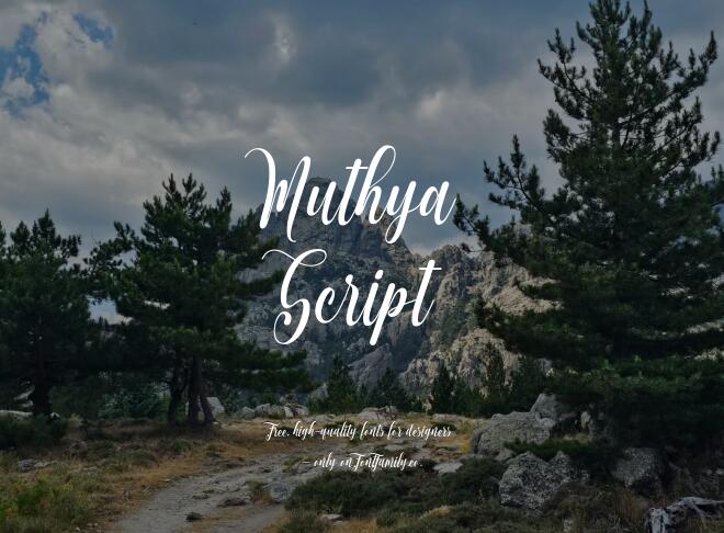 Muthya Script Font