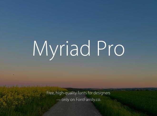 Myriad Pro Font