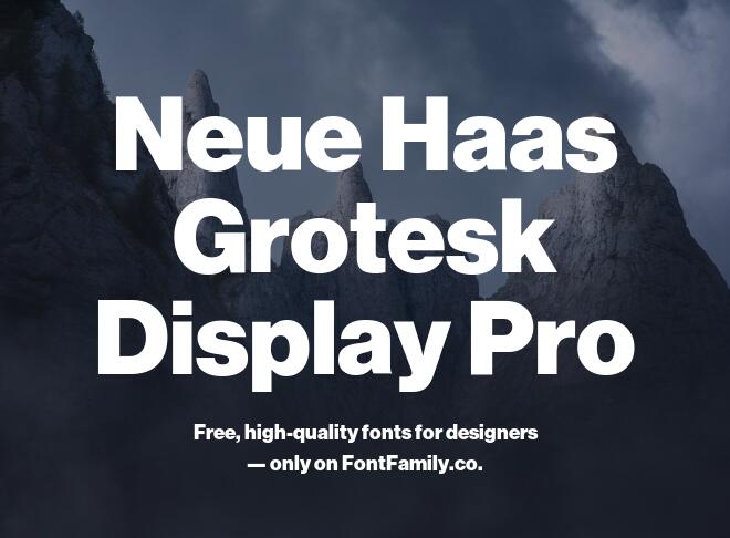 Neue Haas Grotesk Display Pro Font