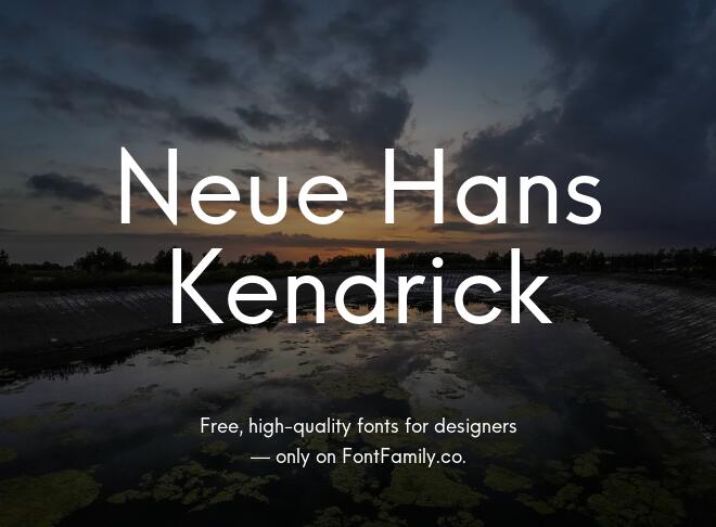 Neue Hans Kendrick Font